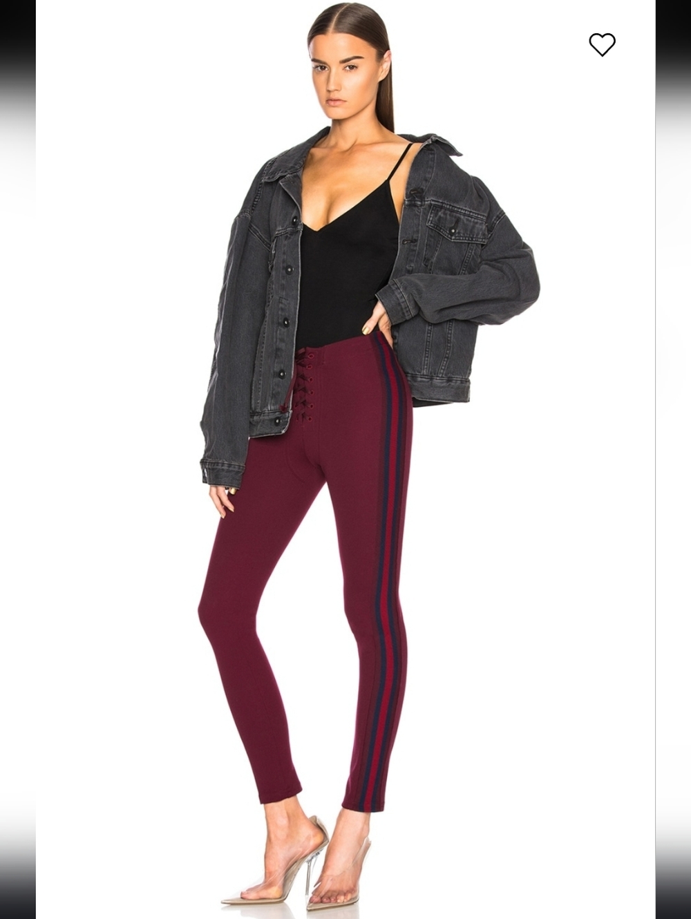 YEEZY Season 5 Lace Up Leggings Oxblood Size XS